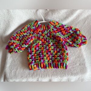 Colorful Crochet Baby Sweater